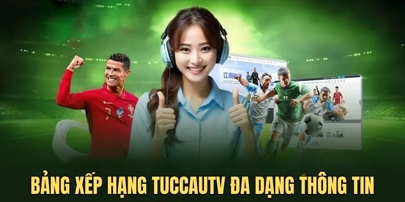Bảng xếp hạng do TuccauTV cung cấp nhiều nội dung hữu ích